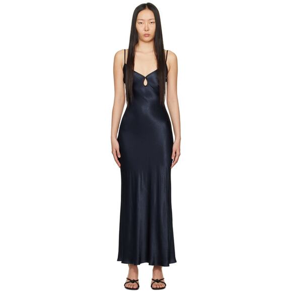 Bec & Bridge Cedar City Maxi Dress - Xs Navy & Black - Picture 1 of 4